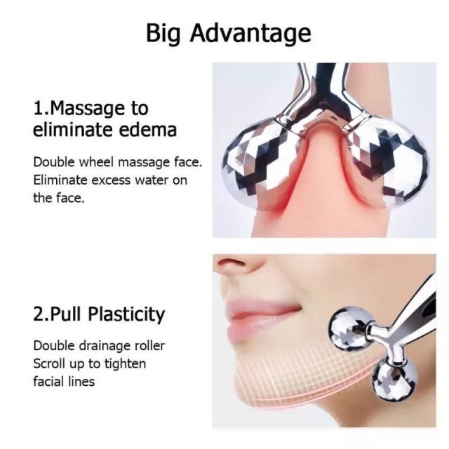 3D Roller Facial Massager Beauty Stick Massage Face Lifting Tightening Anti Wrinkle Lift Instrument