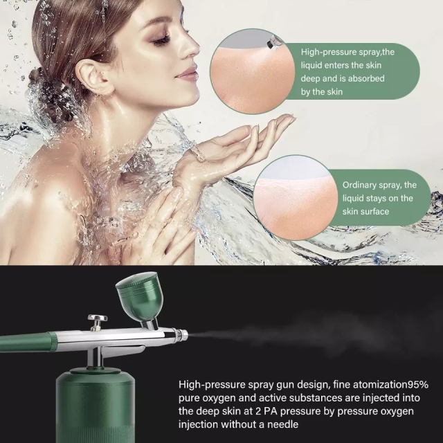 Mini Oxygen Injector Air Compressor Makeup Machine  Airbrush Kit