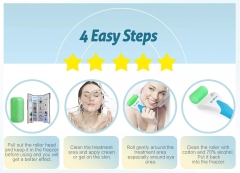 Cooling Skin Care Eye Stainless Steel Small Stick Mini Facial Massager Face Ice Roller