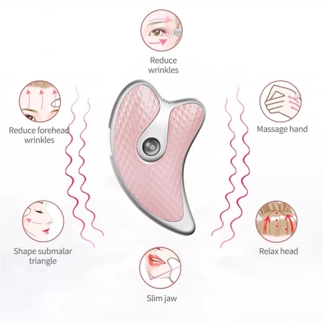 Home Use Face Beauty Equipment Anti-Wrinkle Machine Guasha Board Skin Care Face Lift Guasha Facial Massager