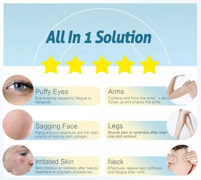 Cooling Skin Care Eye Stainless Steel Small Stick Mini Facial Massager Face Ice Roller