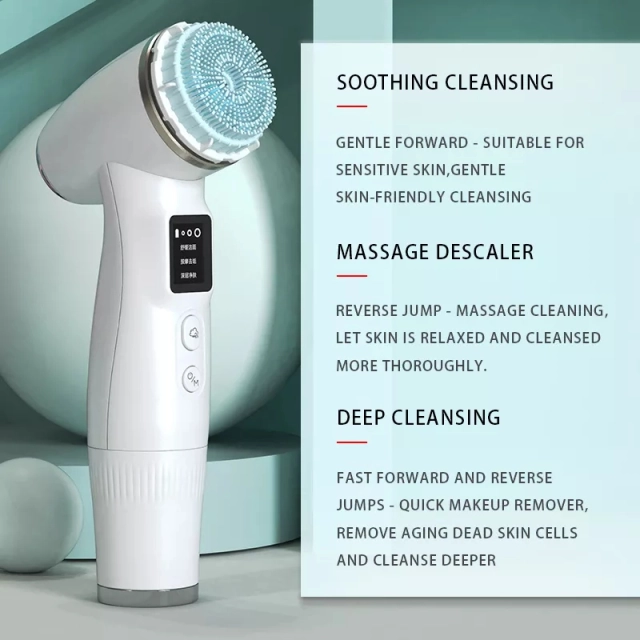 Wholesale Price Automatic Foaming Facial Foam Cleansing Face Brush Cleanser Clean Pore Exfoliator Cleaning Brush