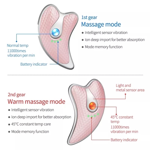 Home Use Face Beauty Equipment Anti-Wrinkle Machine Guasha Board Skin Care Face Lift Guasha Facial Massager