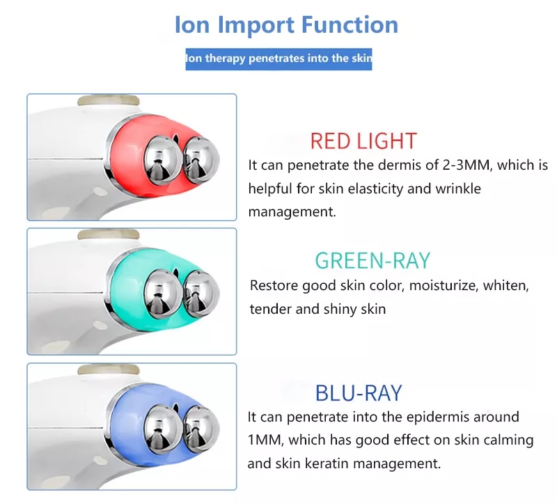 5D EMS Multifunctional Handheld Oxygen Injector Beauty Spray Device Nano Mist Sprayer Oxygen Injector for Skin Lifting Massage