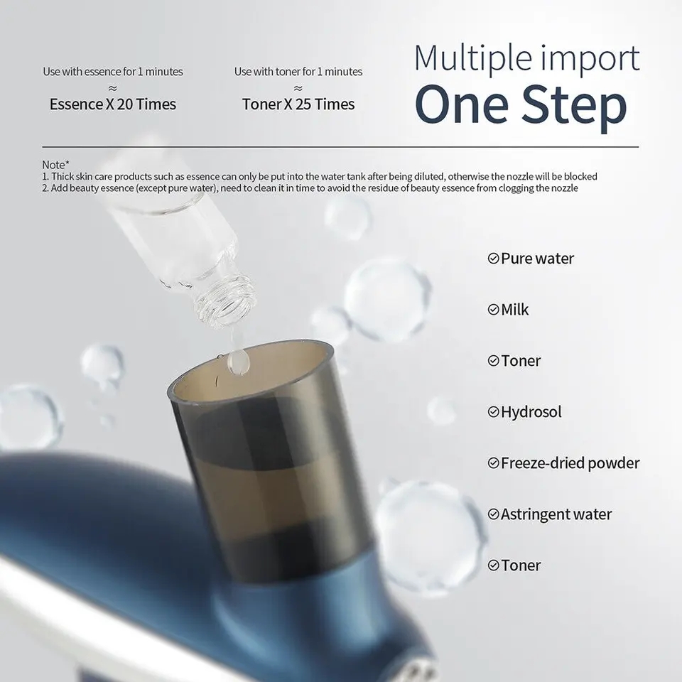 Beauty Salon LED Nano Mist Sprayer Hair Scalp Mini Air Brush Spray Gun Cordless Portable Airbrush for Barbering Pet Grooming Oxygen Injector