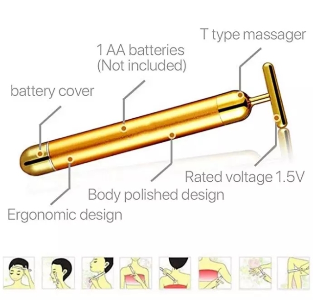 Portable Face Massager Beauty Device Face Roller 4 in 1 Facial Color Customization Vibrating