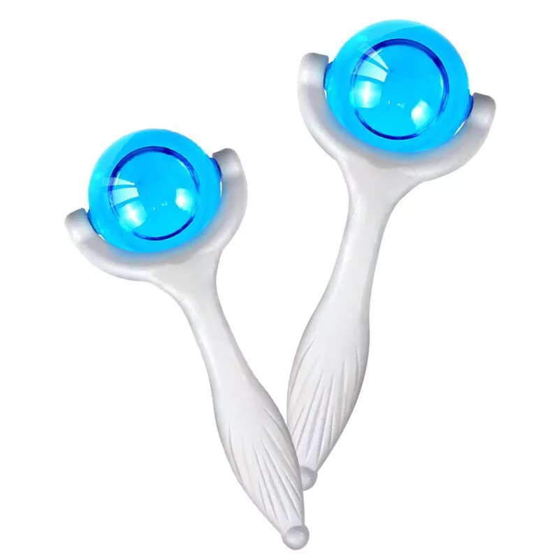 Glass Ice Globes Ice Roller for Face Tighten Skin Enhance Circulation Reduce Puffiness and Dark Circles Cold & Hot Dual Use