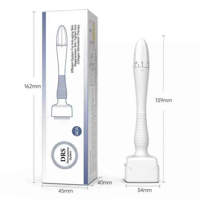 Manual Operation 0-3.0mm 140Pin Adjustable Derma Stamp Pen for Scale Hair Treatment