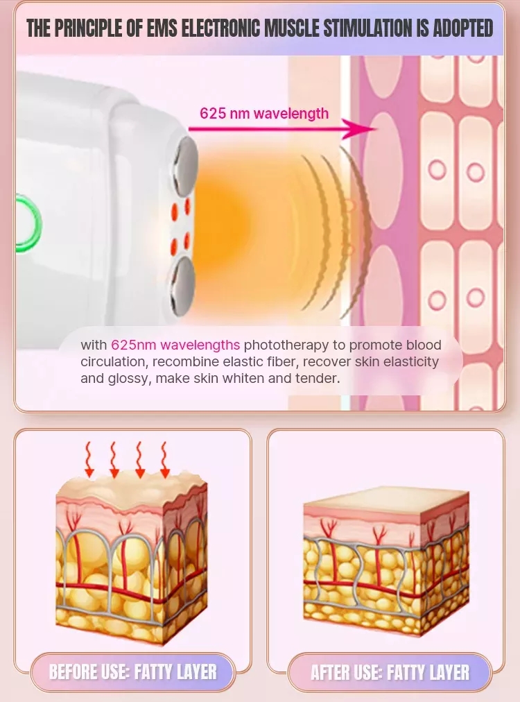 Beauty Equipment Lift and Firm Skin LED Microcurrent EMS Vibration Massager