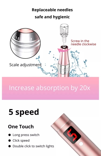 Beauty Equipment LED Salon Home Microneedle Derma Pen for Skin Model R9