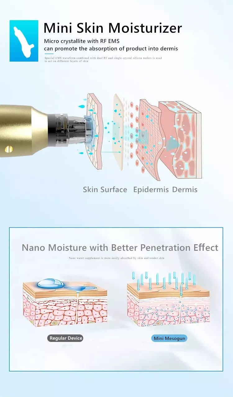 Skin Rejuvenation Meso Gun RF Microneedle Pen Device