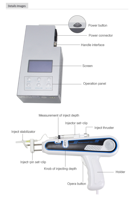 Professional Skin Nutrient Derma Filler Meso Injector Gun Mesotherapy Gun