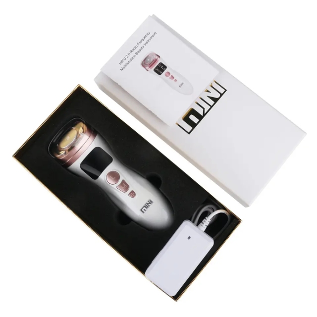 Ultrasonic Facial Lifting Device LED Anti Wrinkle Skin Rejuvenation Care Home Use Portable RF Hifu Device