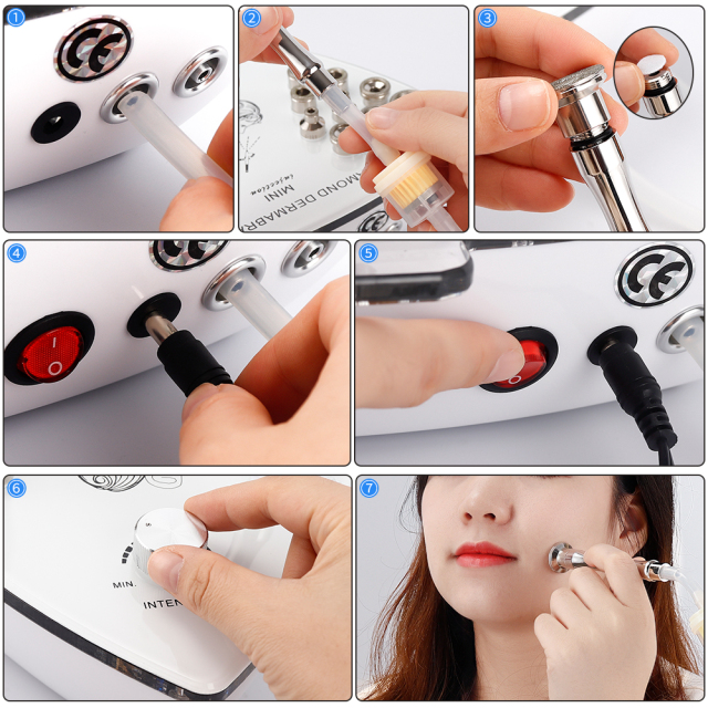 Strong Power Mini Microdermabrasion Machine Silk Peel Beauty Device Oxygen Jet Diamond Dermabrasion