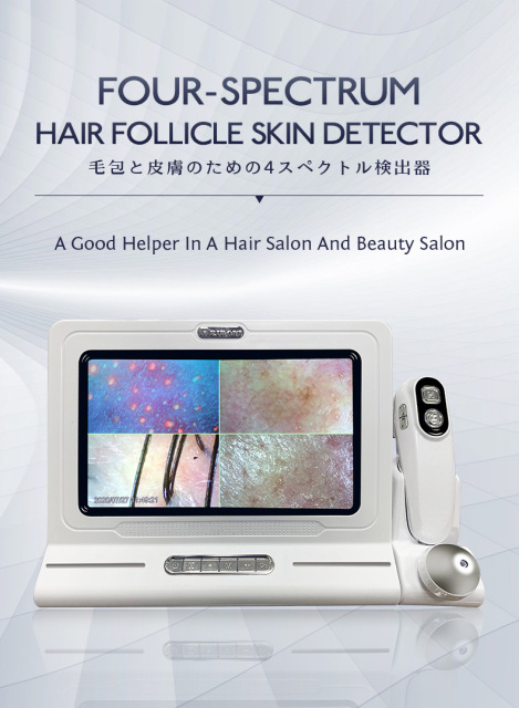 3D 11 Inch Screen Hair Diagnosis Analyzer Skin All in 1 Machine Four-Spectral UV Light Facial Skin Analyzer