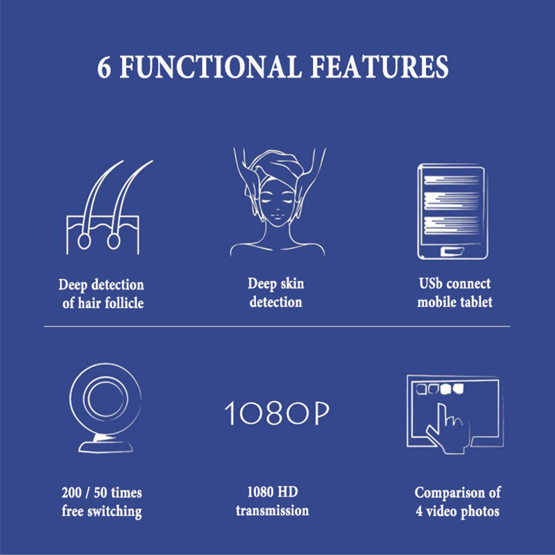 3D 11 Inch Screen Hair Diagnosis Analyzer Skin All in 1 Machine Four-Spectral UV Light Facial Skin Analyzer