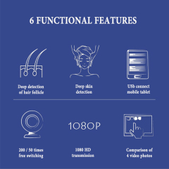 3D 11 Inch Screen Hair Diagnosis Analyzer Skin All in 1 Machine Four-Spectral UV Light Facial Skin Analyzer