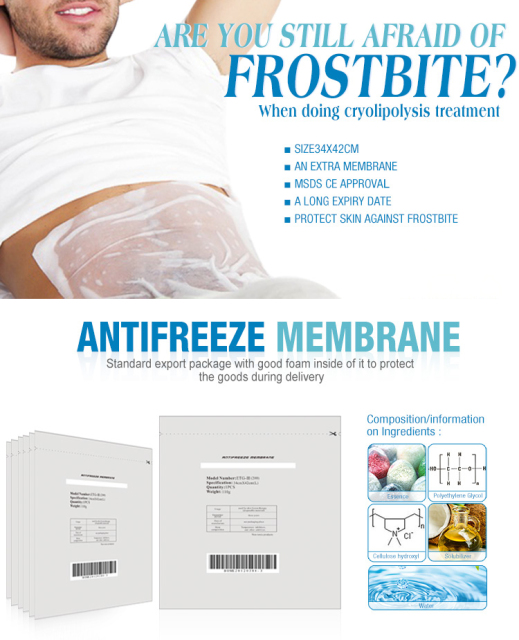 Cryolipolysis Anti Freeze Pads Cryo Pad Antifreeze Film Antifreeze Membrane for Cryotherapy Machine