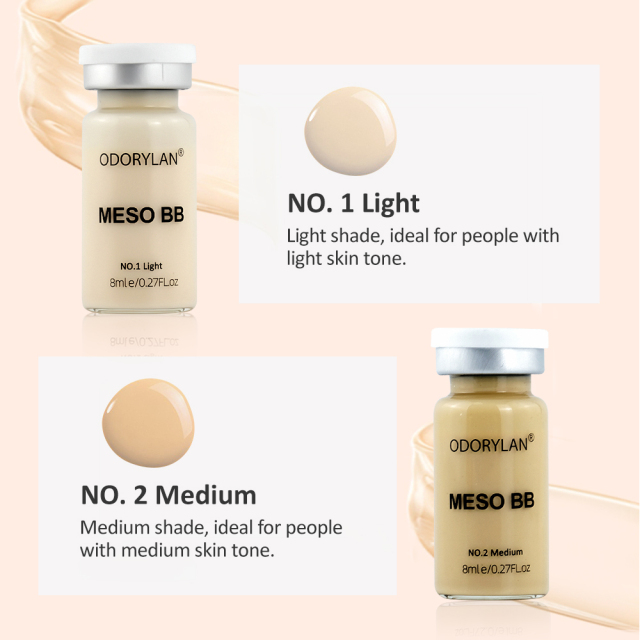 Anti Wrinkle Aging Different Color Microneedling Meso White Bb Foundation Cream Ampoule Solution Bb Cream