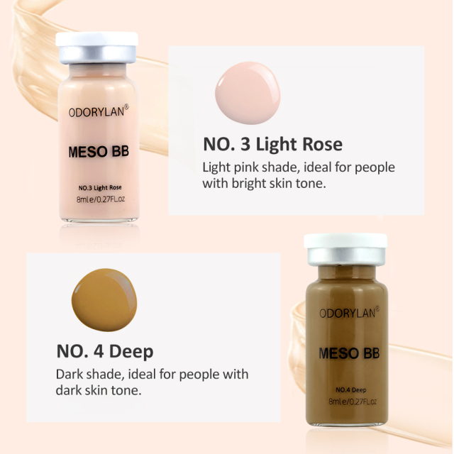 Anti Wrinkle Aging Different Color Microneedling Meso White Bb Foundation Cream Ampoule Solution Bb Cream