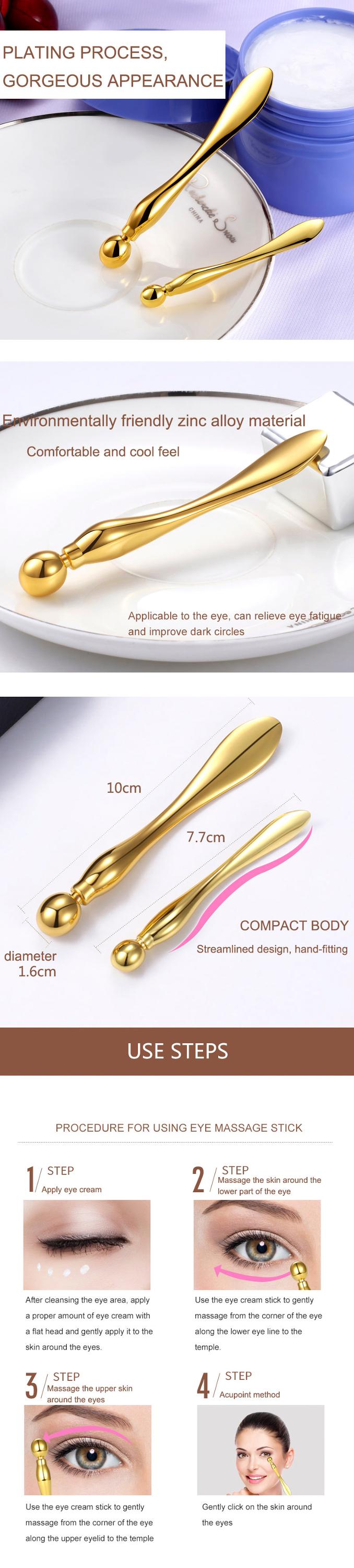 Wholesale Cheap Metal Eye Massage 360 Roller Tool Eye Care Relax Massager Stick Ice Roller