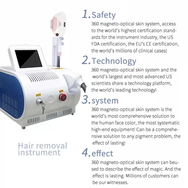 360 Magneto Permanently Painless IPL Opt Skin Rejuvenation Hair Removal Elight Hair Removal Machine