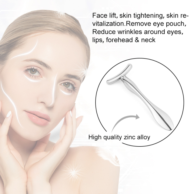 Metal Eye Cream Serum Massager Stick Beauty Personal Care Mini Device Face Wand Facial Massage Tool