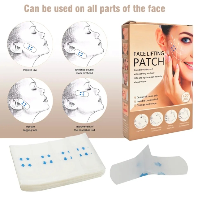 Invisible Thin Face Sticker Patch Anti Wrinkle Skin Tighten V Line Instant Facial Lift Tape