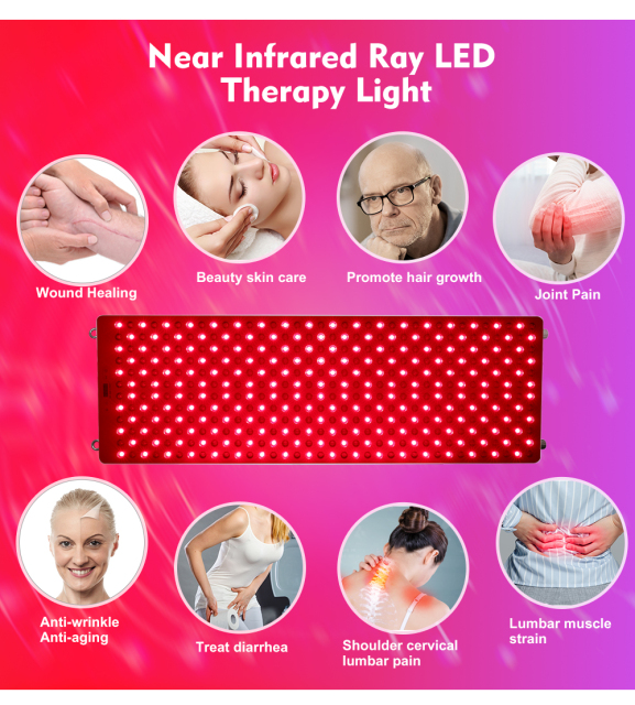 Factory 1000W Pain Relief Improves Blood Flow Health Lamp Red Near Infrared LED Light Therapy Panel