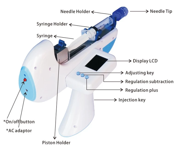 Anti Wrinkle Aging Machine Whitening Vacuum Mesotherapy Injector Meso Gun