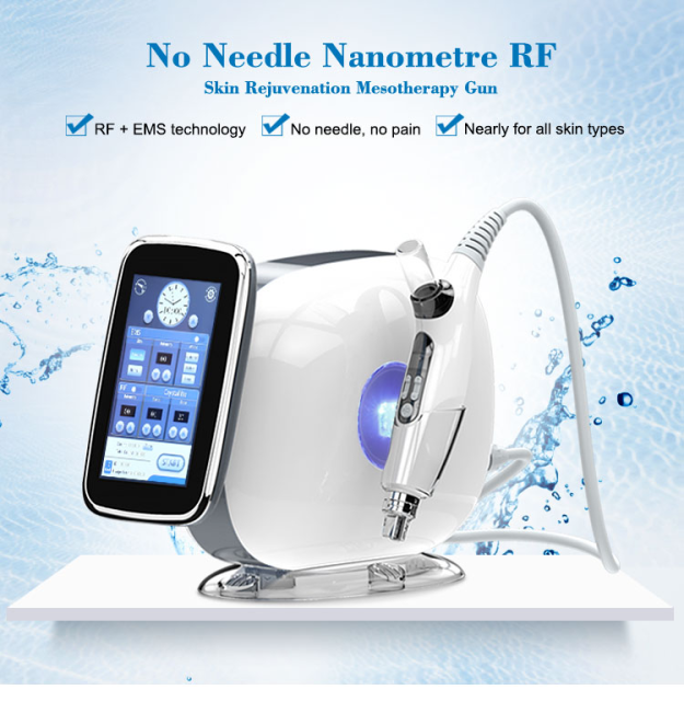 Portable Moisturizing Facial Lifting Wrinkle Removal EMS RF No Needle Mesotherapy Injection Gun