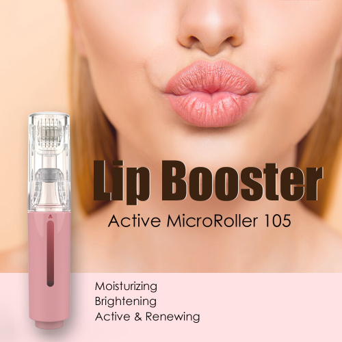LIPBOOST Pink  Lip Plumber Derma Roller Microneedling Micro Infusion Serum Delivery Lip Care Device 105 Needles