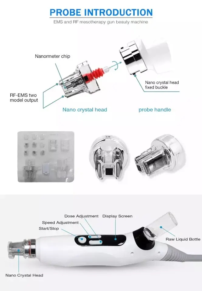 LB292 Portable Moisturizing Facial Lifting Wrinkle Removal EMS RF No Needle Mesotherapy Injection Gun