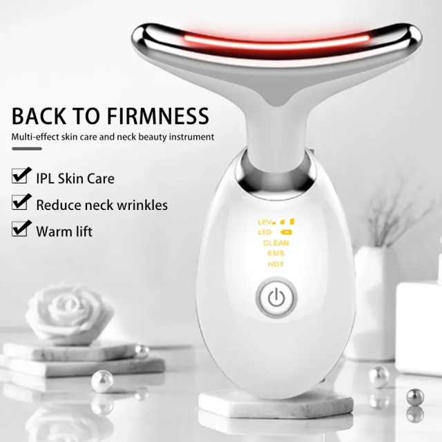 Tightening Wrinkle Removal Anti-Aging Facial Lift Wrinkle Remover Neck Facial EMS LED Light Beauty Device