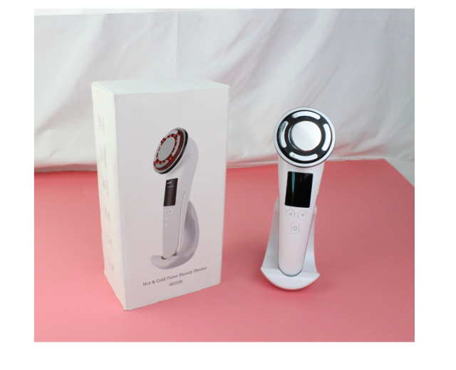 EMS Facial Rejuvenation Pulse Massage Hot Cold EMS Face Neck Lifting Skin Tightening Warm Clean Red Light LED Massager