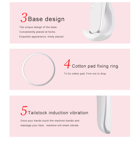 EMS Facial Rejuvenation Pulse Massage Hot Cold EMS Face Neck Lifting Skin Tightening Warm Clean Red Light LED Massager