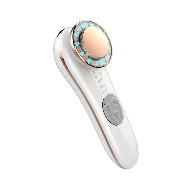 Deep Cleansing Skin Rejuvenation Beauty Red Blue LED Wrinkle Removal Face Ultrasonic Cleaning Massager