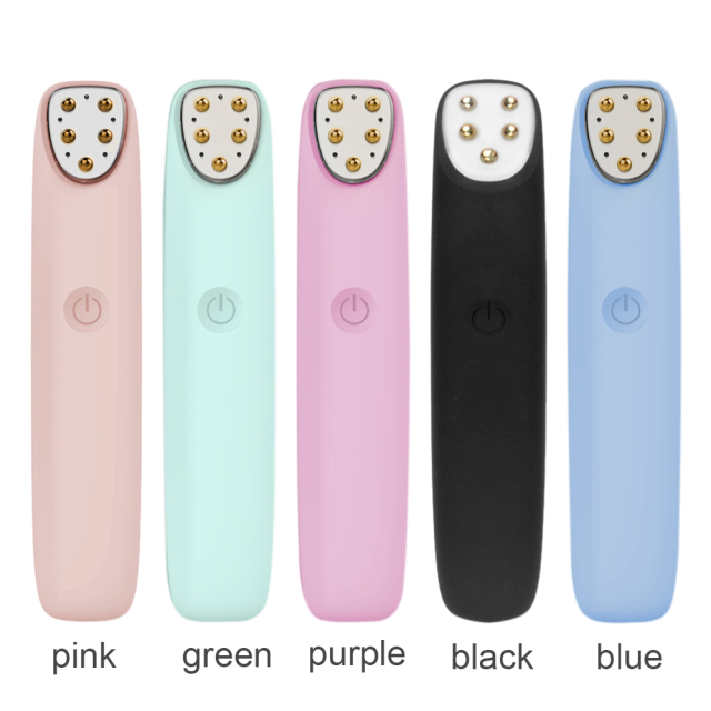 Heat Compression Radio Frequency EMS Wand Electric Eye Care Vibration Pen LED Massage Eye Magic Wand