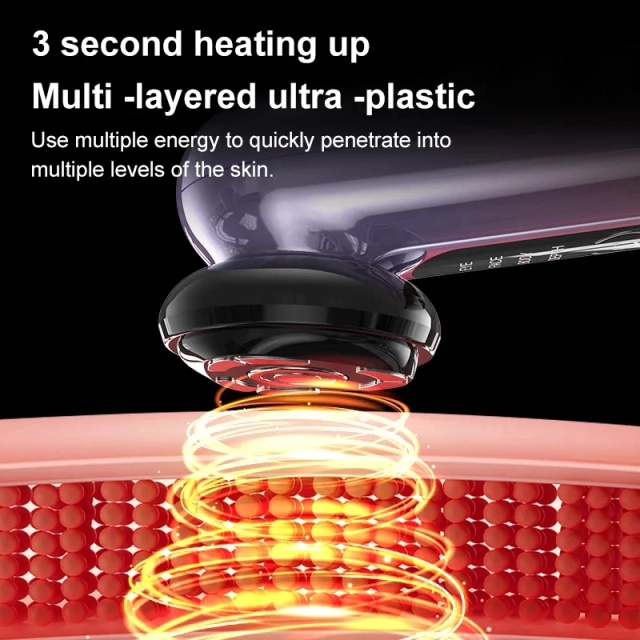 EMS RF LED Beauty Handheld Massage Tightening Anti Aging Wrinkle Two Head Facial Massager