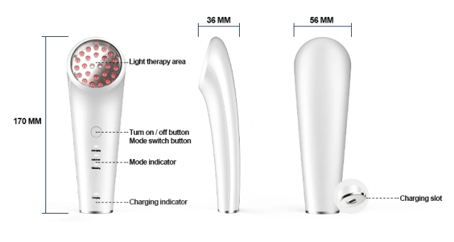 Portable Electric Anti Wrinkle Skin Rejuvenation Red Infrared Light Therapy Beauty Device