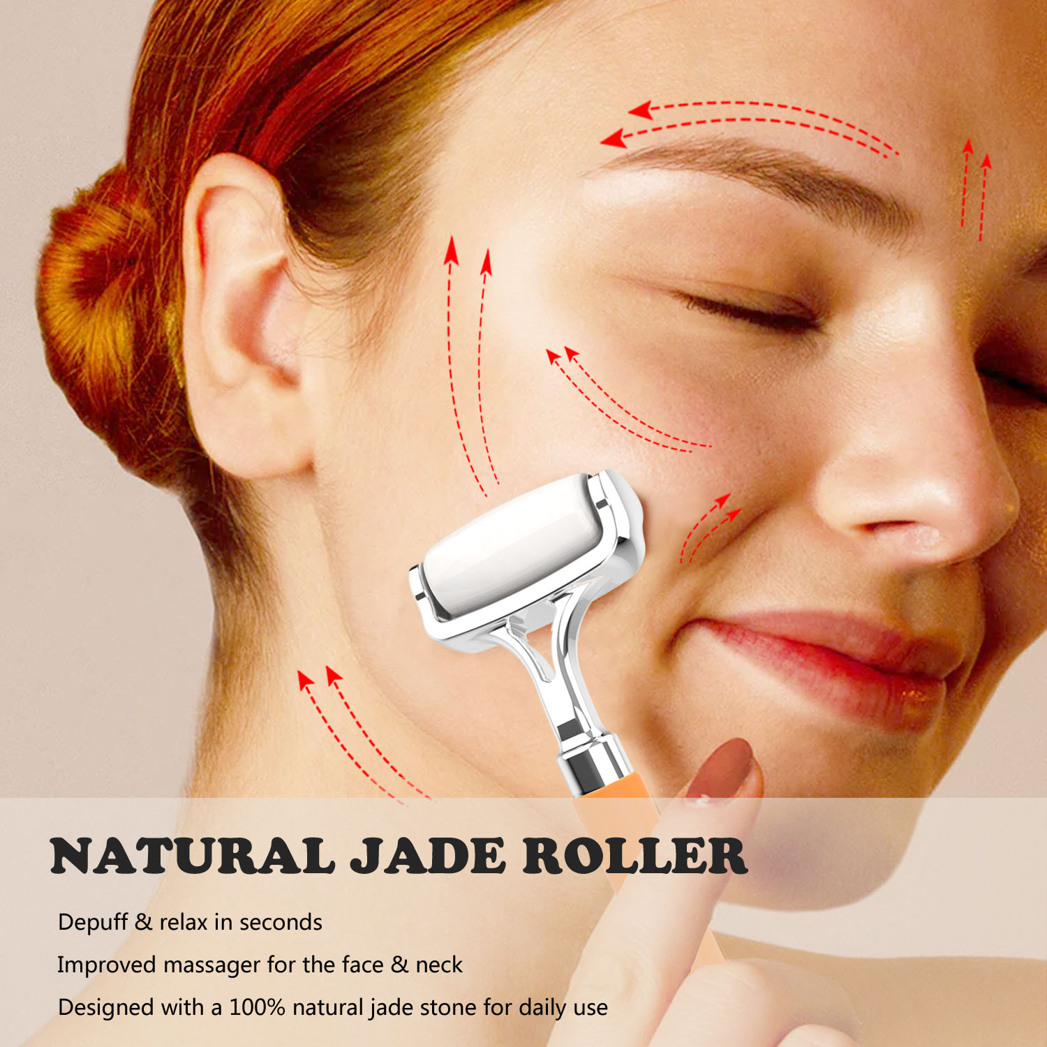 H60 Multifunctional All in 1 Beauty Tool Kit 540 Derma Roller Ice Roller Small Eye Roller Scream Spoon Tweezer White Pink Jade Roller