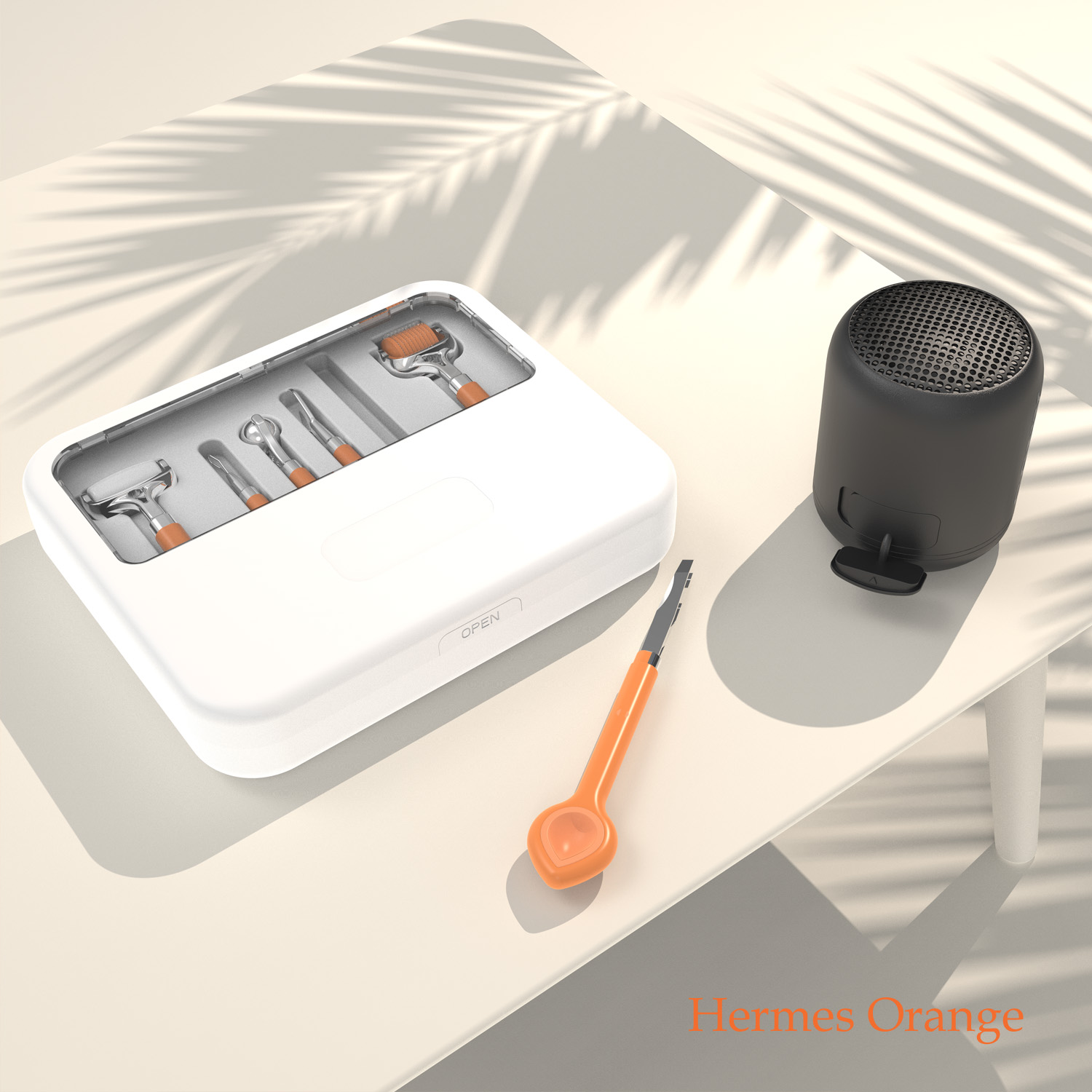 H60 Multifunctional All in 1 Beauty Tool Kit 540 Derma Roller Ice Roller Small Eye Roller Scream Spoon Tweezer White Pink Jade Roller