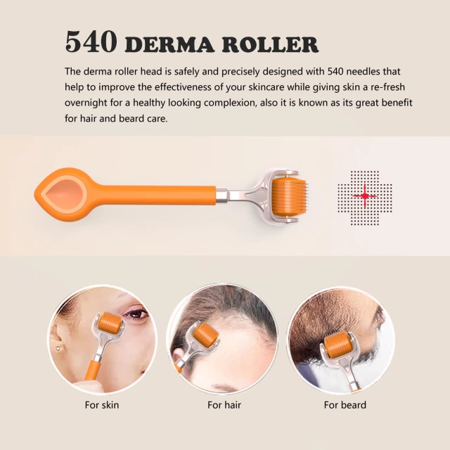 Multifunctional All in 1 Beauty Tool Kit 540 Derma Roller Ice Roller Small Eye Roller Scream Spoon Tweezer White Pink Jade Roller