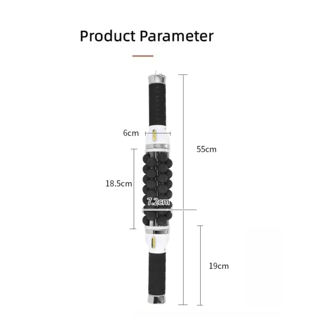 Electric Ball Roller Motorized Body Massage Fascia Muscle Cellulite Roller Wand for Neck Leg Back Roller Deep Tissue Massager Stick Handle