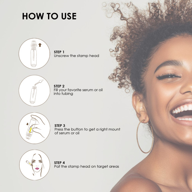 AS20L Derma Stamp Aqua Microneedle for Skin Care Face Lips Hair Scalp Microneedling Serum Applicator Micro Infusion Stamp Pen