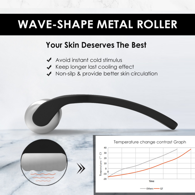 High Quality Aluminum Alloy Ice Roller Metal Facial Skin Cooling Roller China Manufacturer