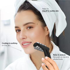 High Quality Aluminum Alloy Ice Roller Metal Facial Skin Cooling Roller China Manufacturer