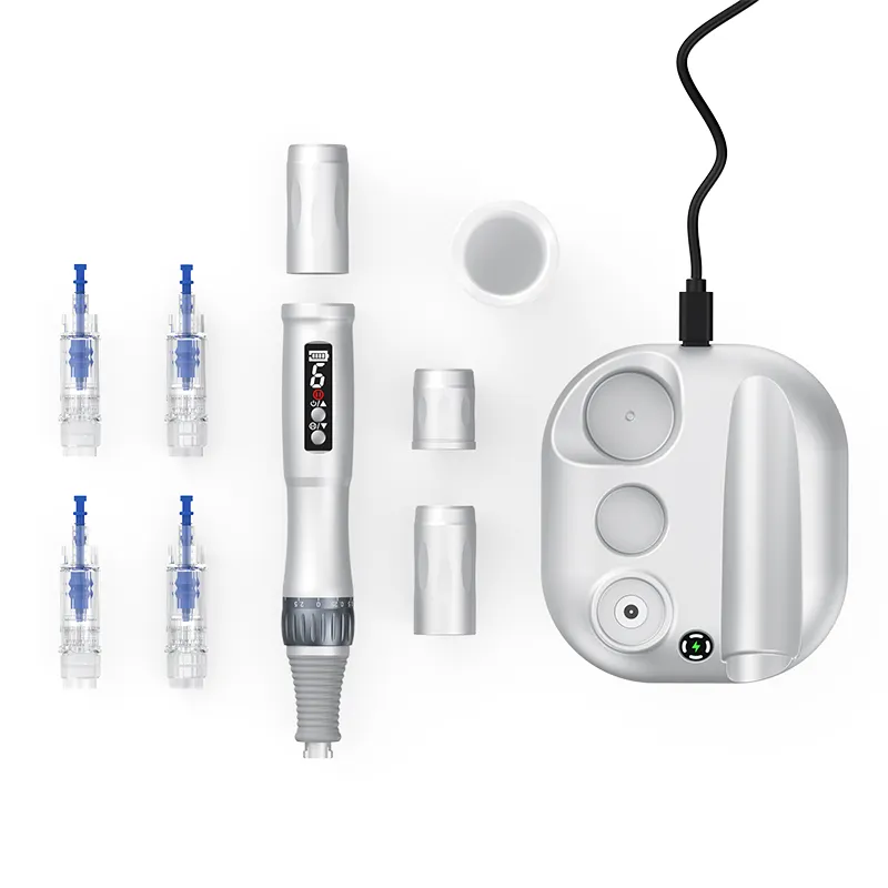 New 2025 Multifunctional Derma Pen with Two Magnetic Batteries Charge F10