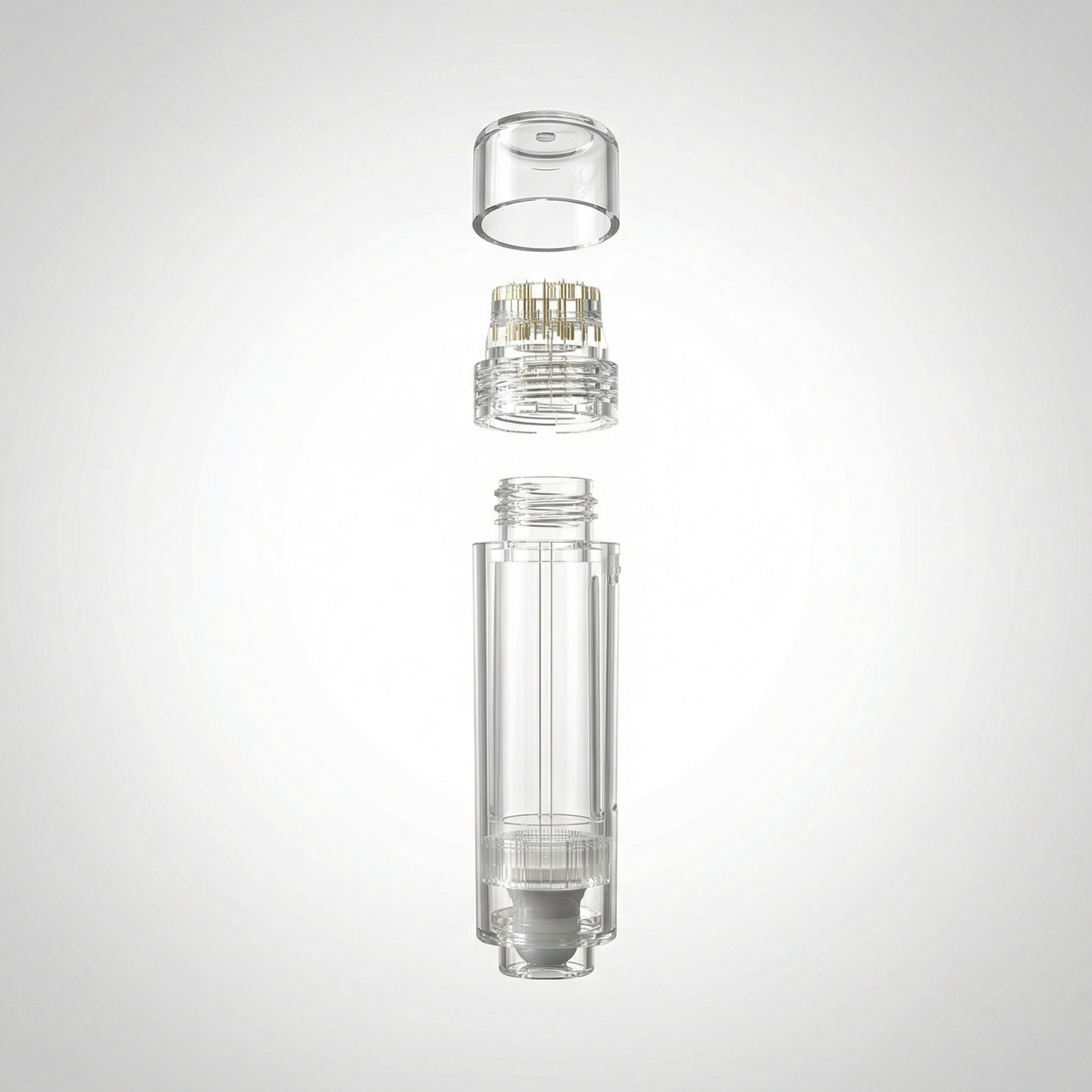 Manual Micro-needling Stamp Applicator - 1-Press Serum Dropper, 20K Titanium Needles, for Face & Scalp Care (ISO13485 & CE Certified)