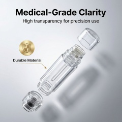 Manual Micro-needling Stamp Applicator - 1-Press Serum Dropper, 20K Titanium Needles, for Face & Scalp Care (ISO13485 & CE Certified)